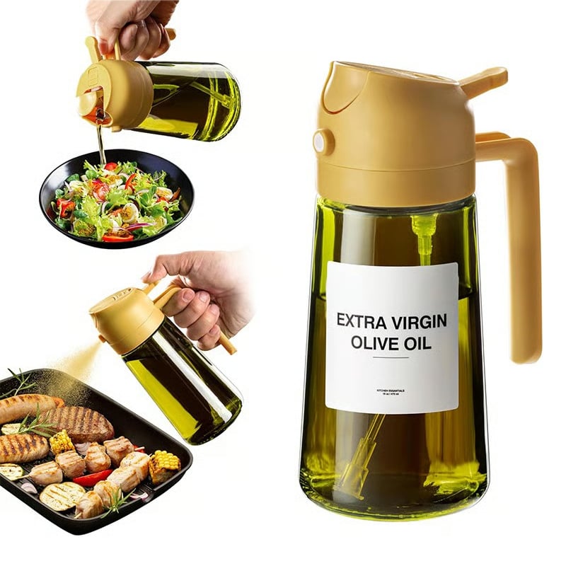 🎁HOT SALE💕2 in 1 Glass Oil Sprayer & Dispenser🔥