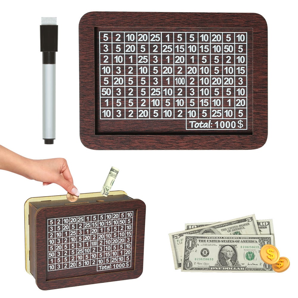 🔥 LAST DAY 49% OFF-Cash Vault Wooden Savings Box