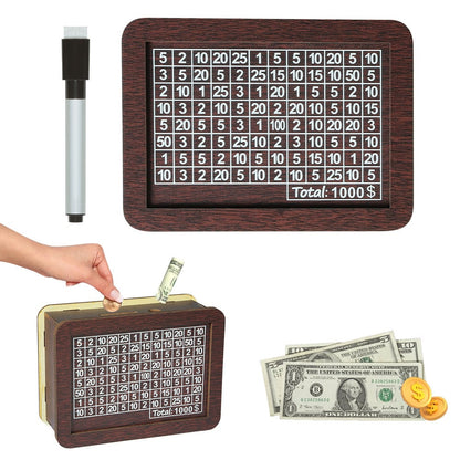 🔥 LAST DAY 49% OFF-Cash Vault Wooden Savings Box