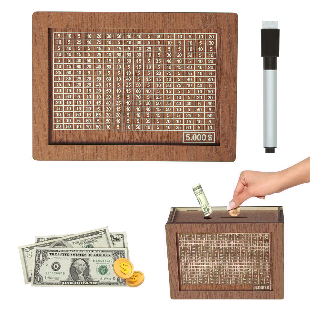 🔥 LAST DAY 49% OFF-Cash Vault Wooden Savings Box